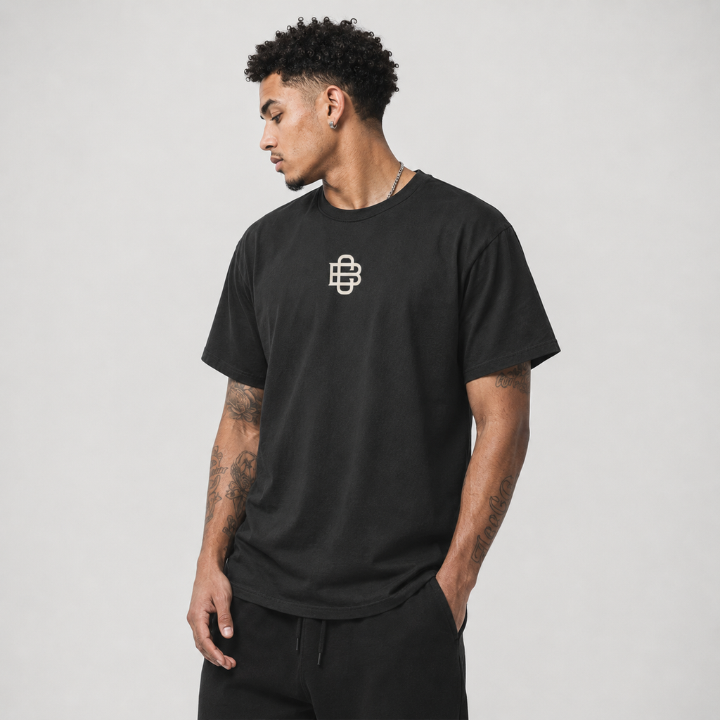 The Faithful T-Shirt lifestyle mockup with basketball streetwear styling
