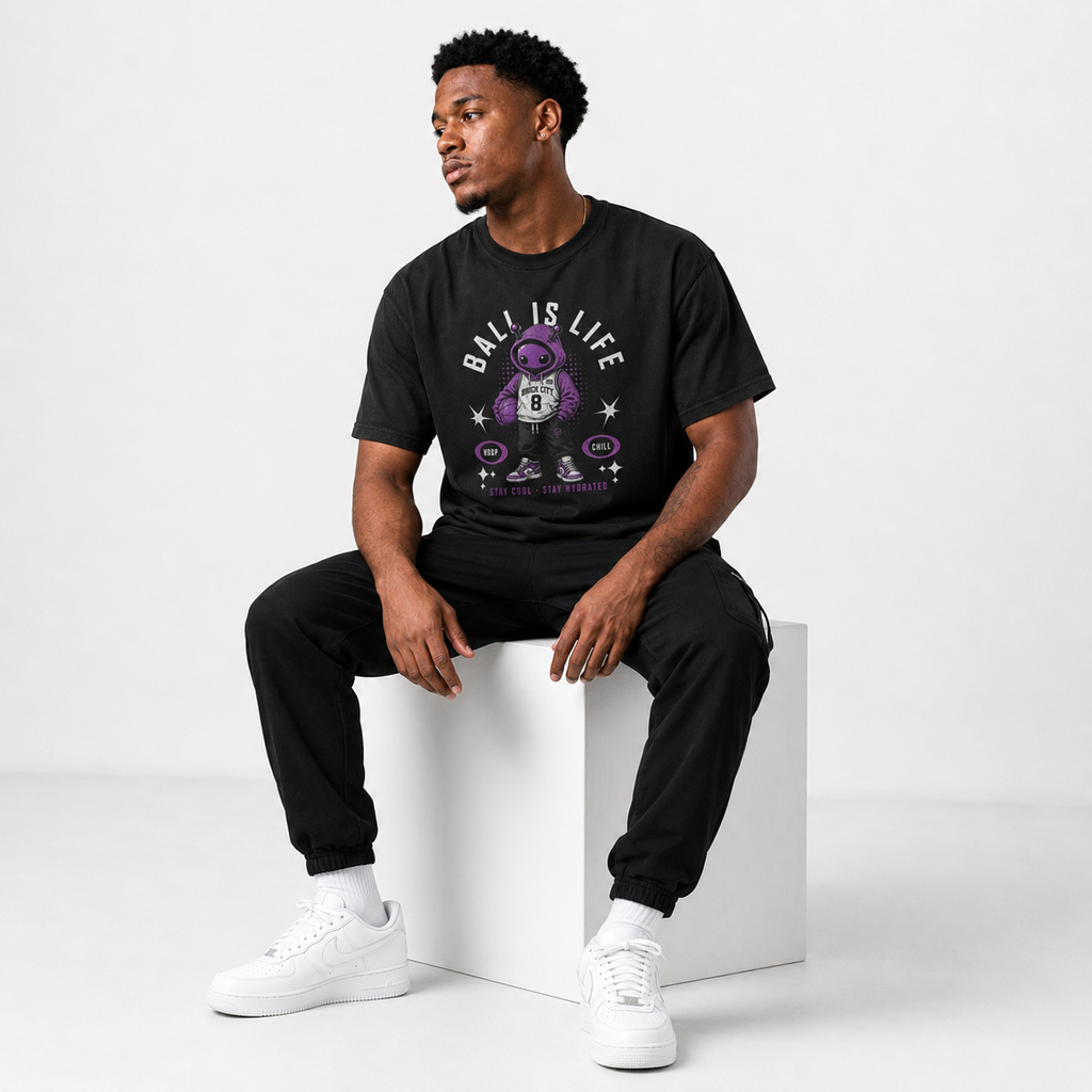 Ball Is Life T-Shirt urban basketball streetwear lifestyle photo