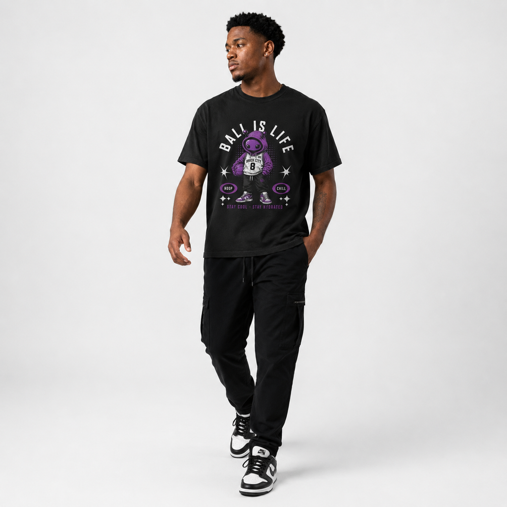 Ball Is Life T-Shirt casual court-inspired Brick City outfit
