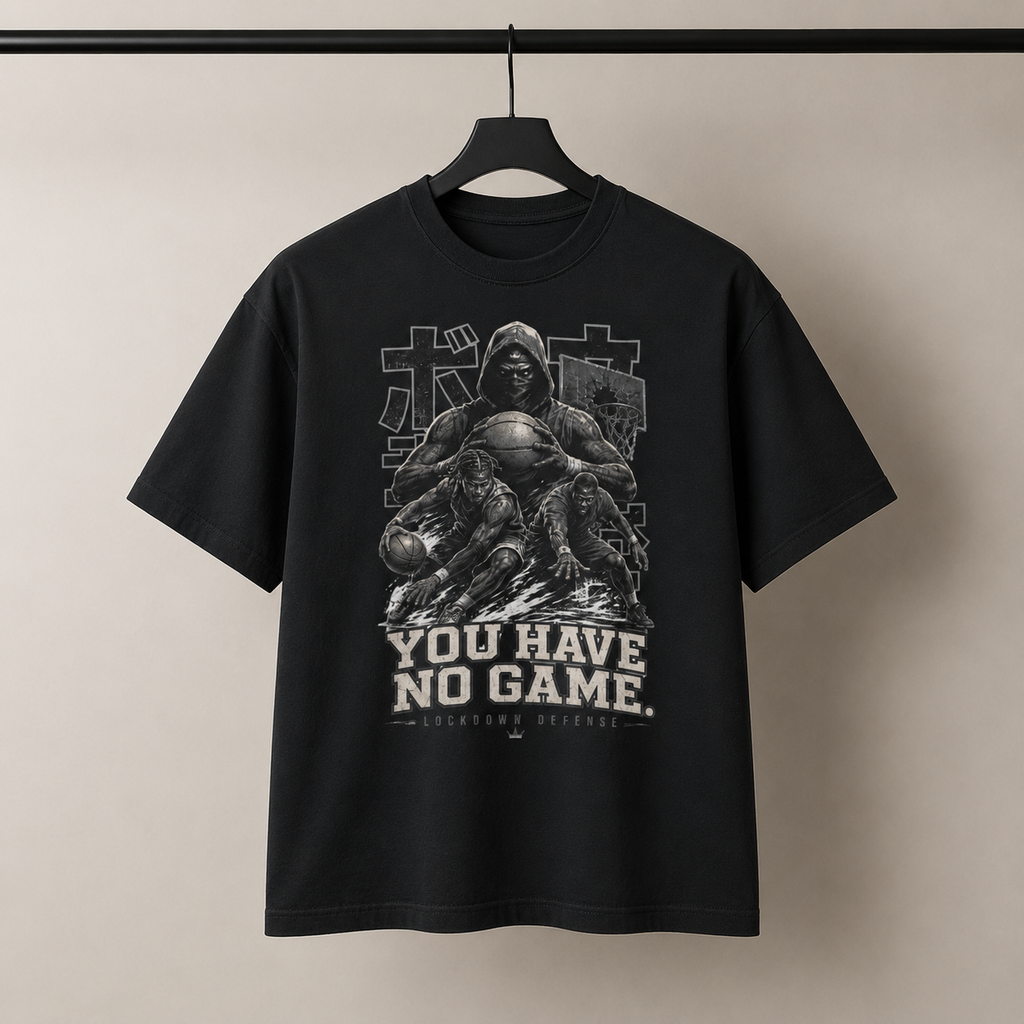 No Game T-Shirt by Brick City on a studio product mockup