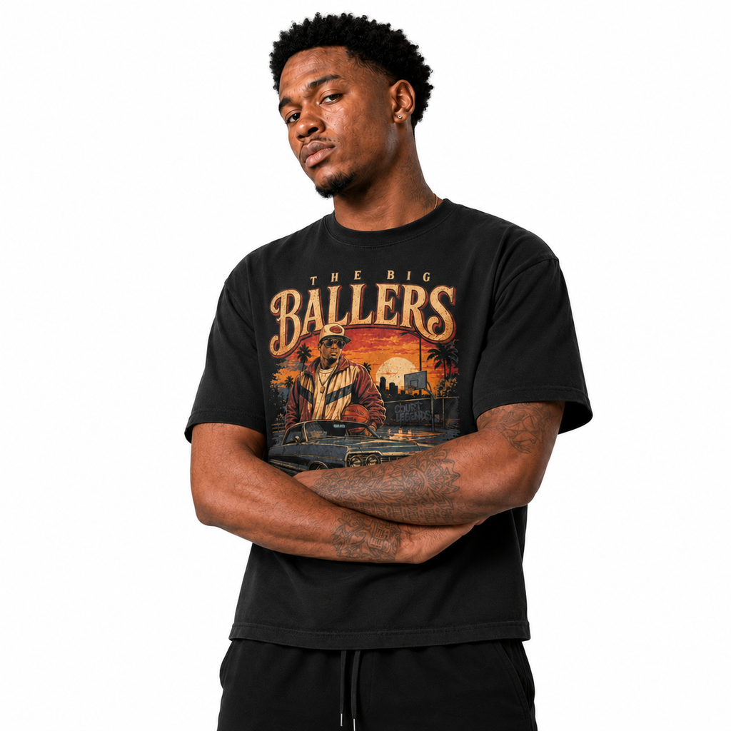 Big Ballers T-Shirt relaxed basketball streetwear lifestyle mockup