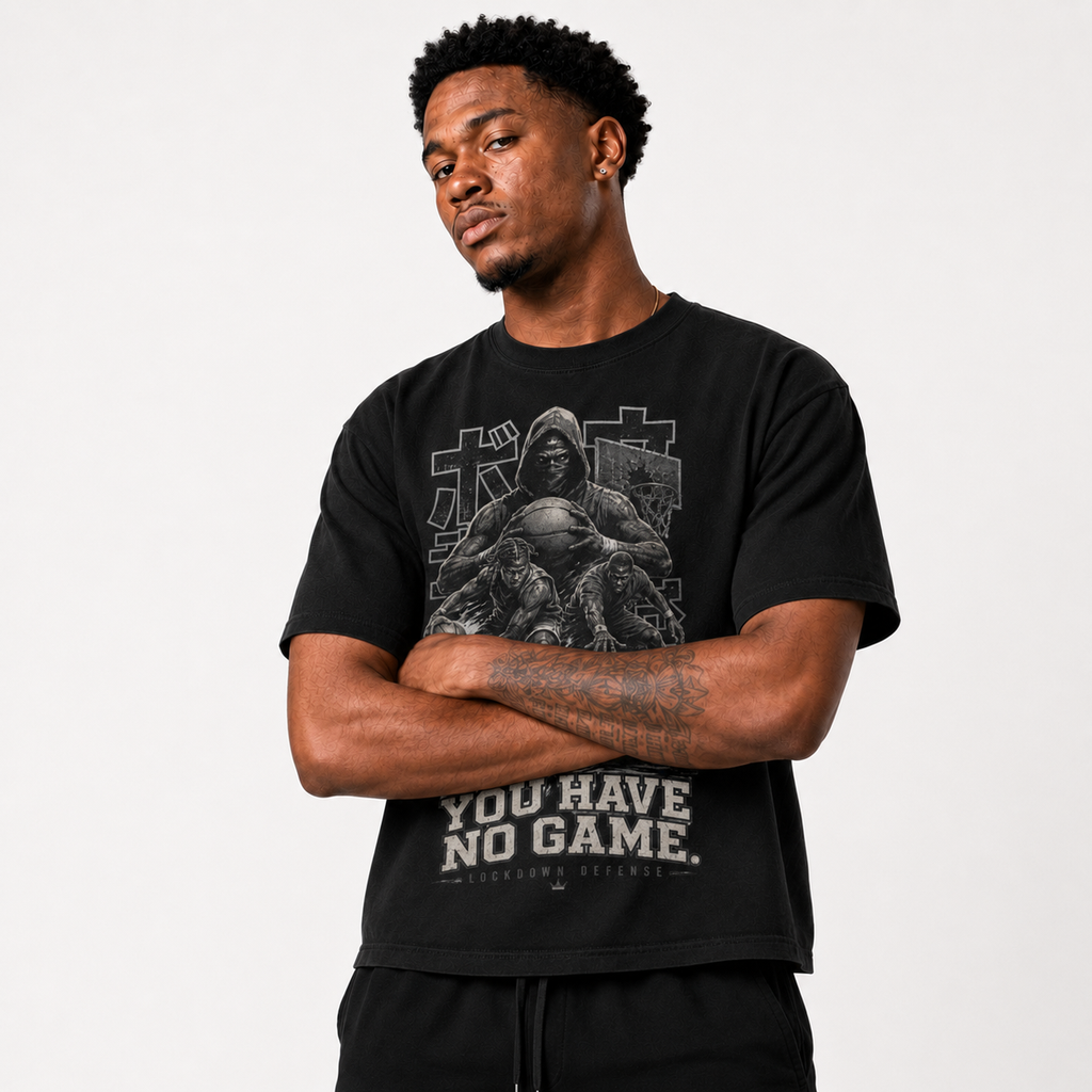 No Game T-Shirt lifestyle mockup with basketball streetwear styling