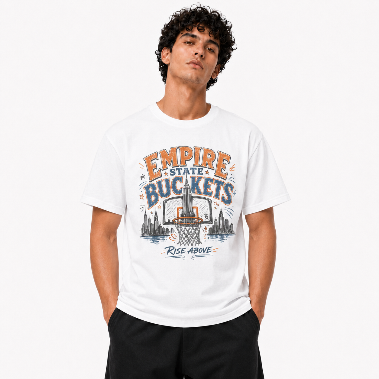 Empire State New York Basketball Tee