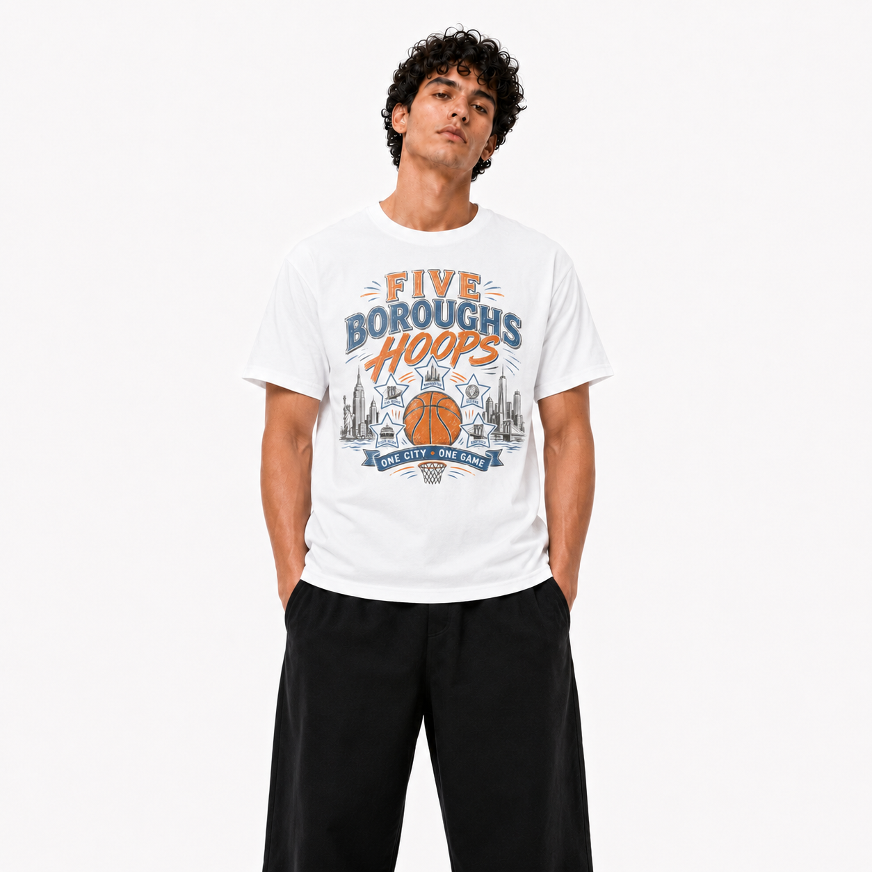 Five Boroughs New York Basketball Tee