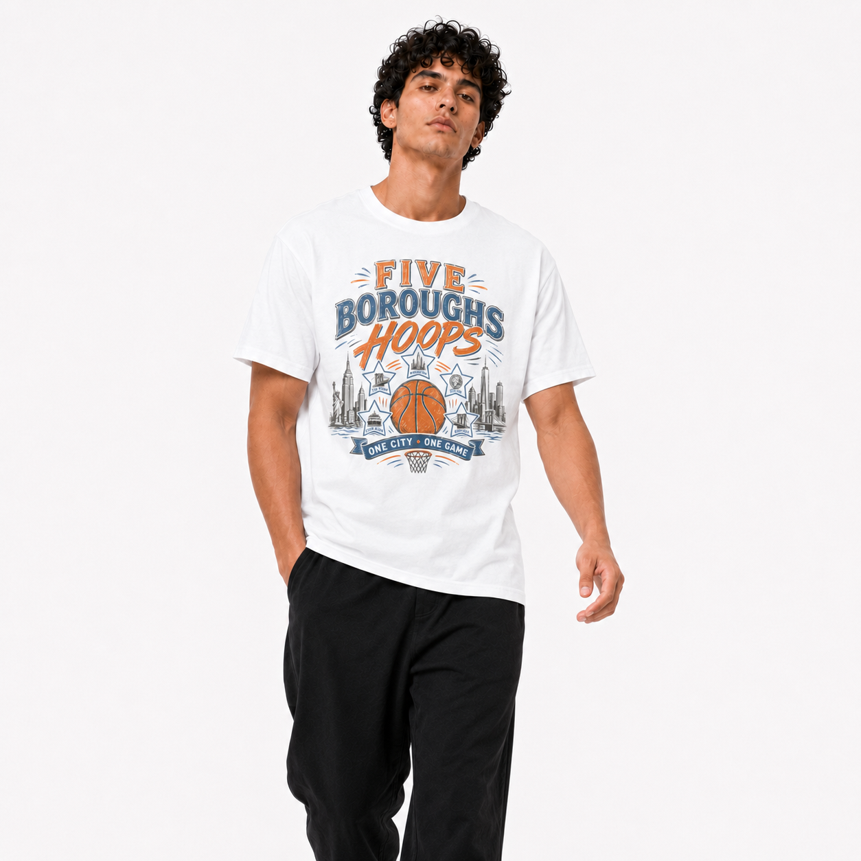 Five Boroughs New York Basketball Tee