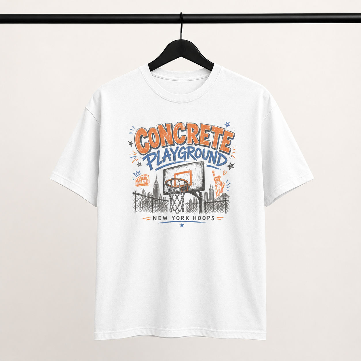 Concrete Courts New York Basketball Tee