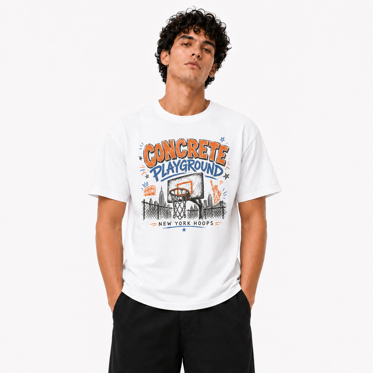 Concrete Courts New York Basketball Tee
