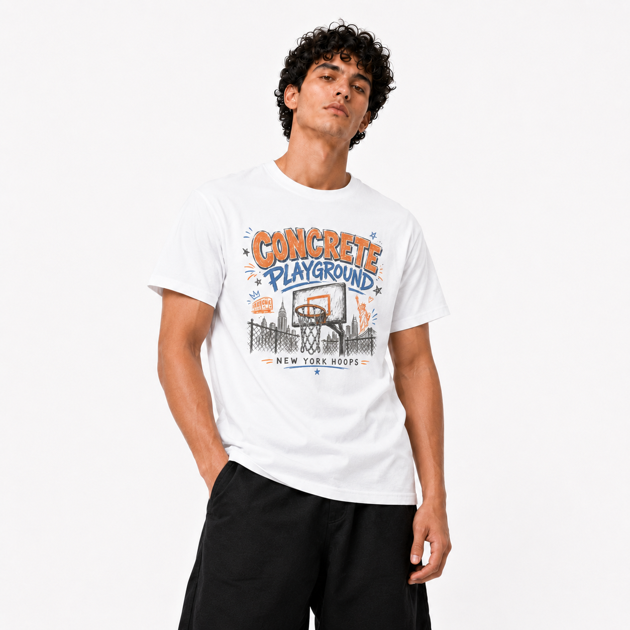 Concrete Courts New York Basketball Tee