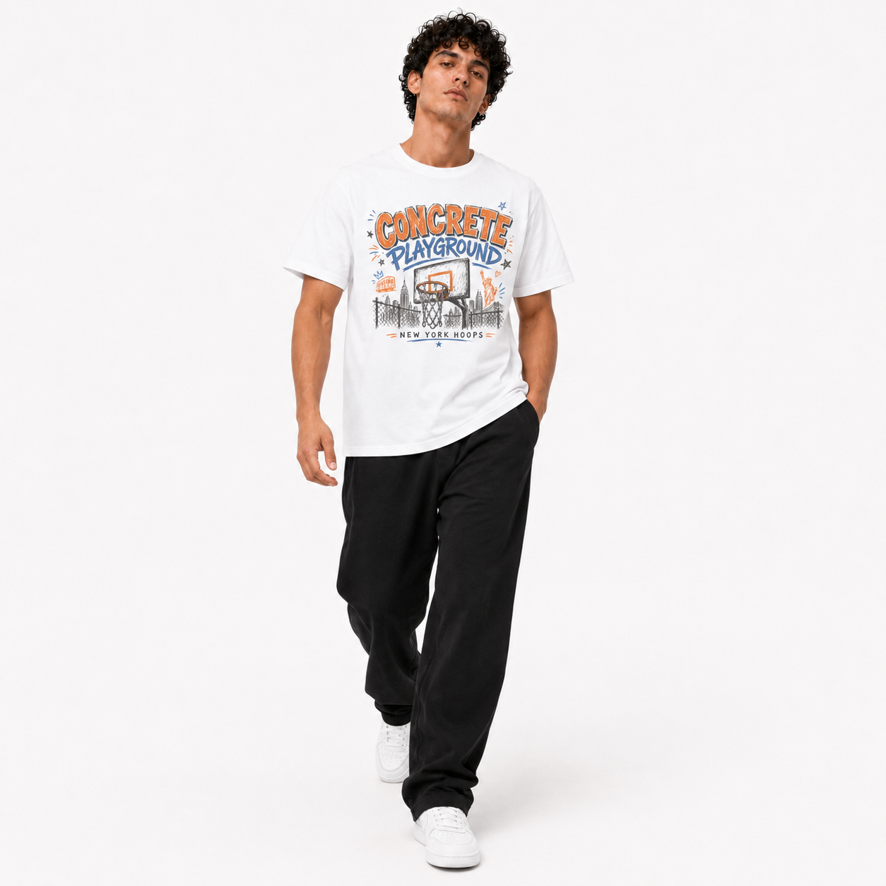 Concrete Courts New York Basketball Tee