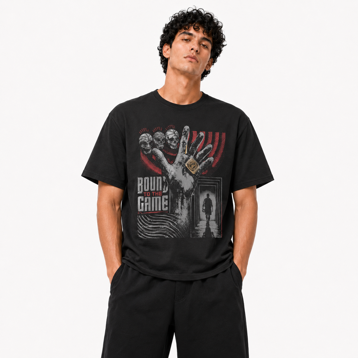 Bound to the Game Basketball Tee