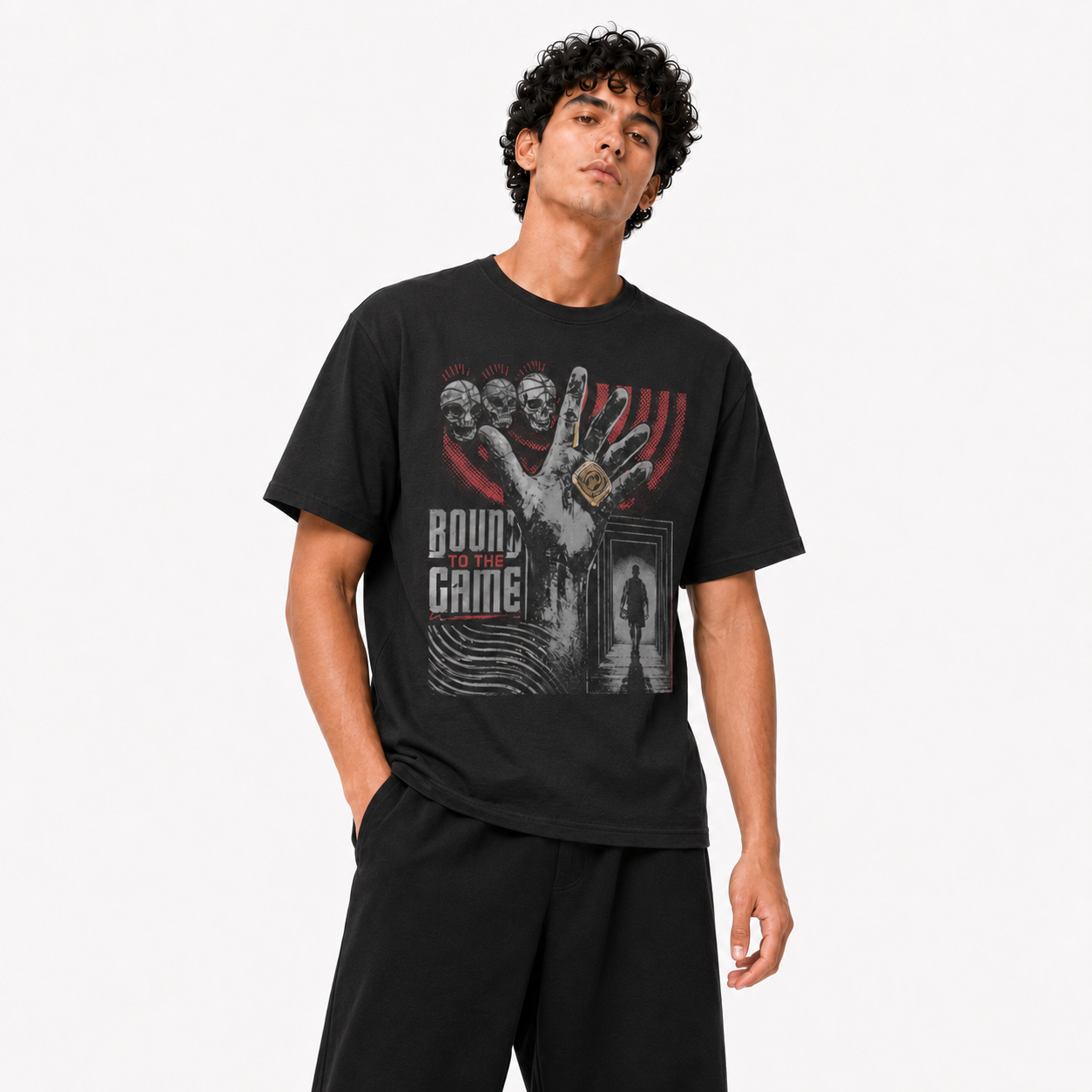 Bound to the Game Basketball Tee