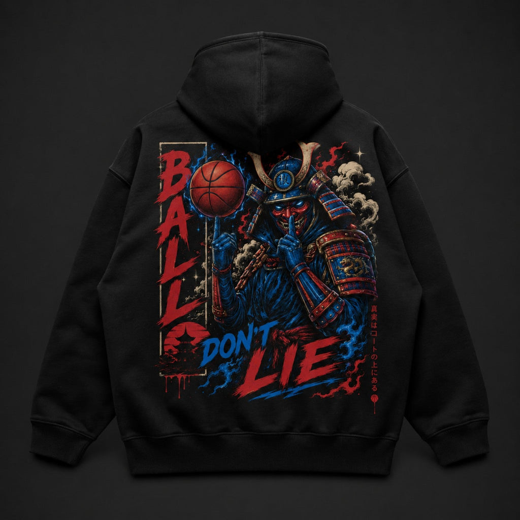 Ball Don’t Lie Oversized Hoodie black back product mockup