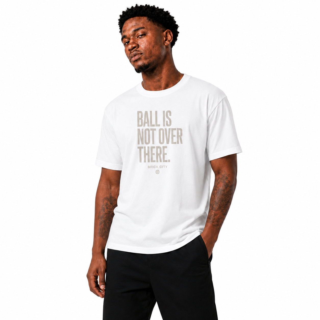 Ball Is Not Over There T-Shirt alternate studio model image one