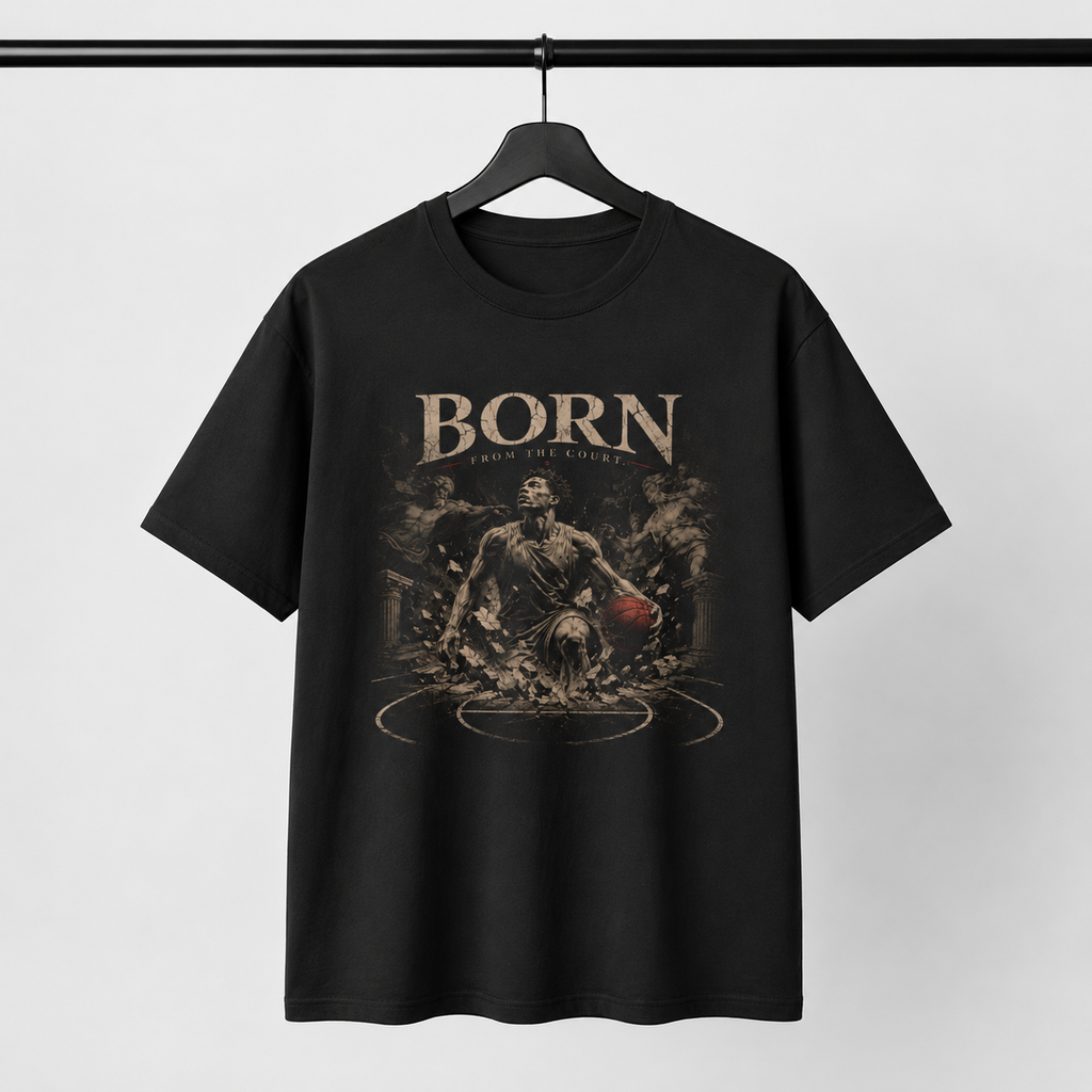 Born to Play T-Shirt by Brick City on a studio product mockup