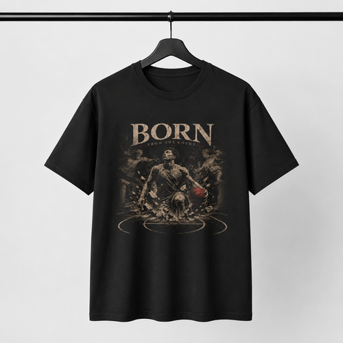 Born to Play T-Shirt by Brick City on a studio product mockup