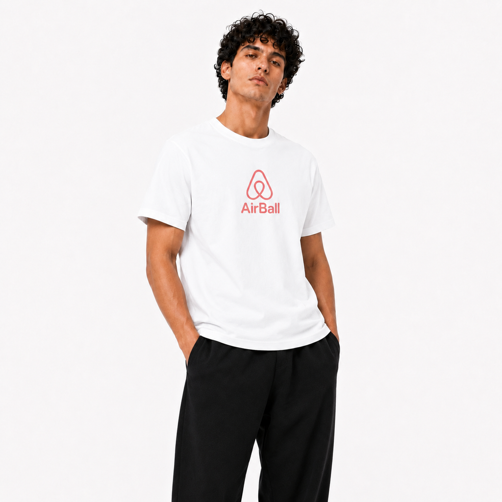 Airball Basketball Graphic T-Shirt front graphic view