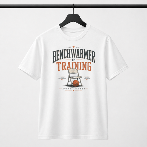 Brick City Bench Warmer basketball T-shirt product mockup