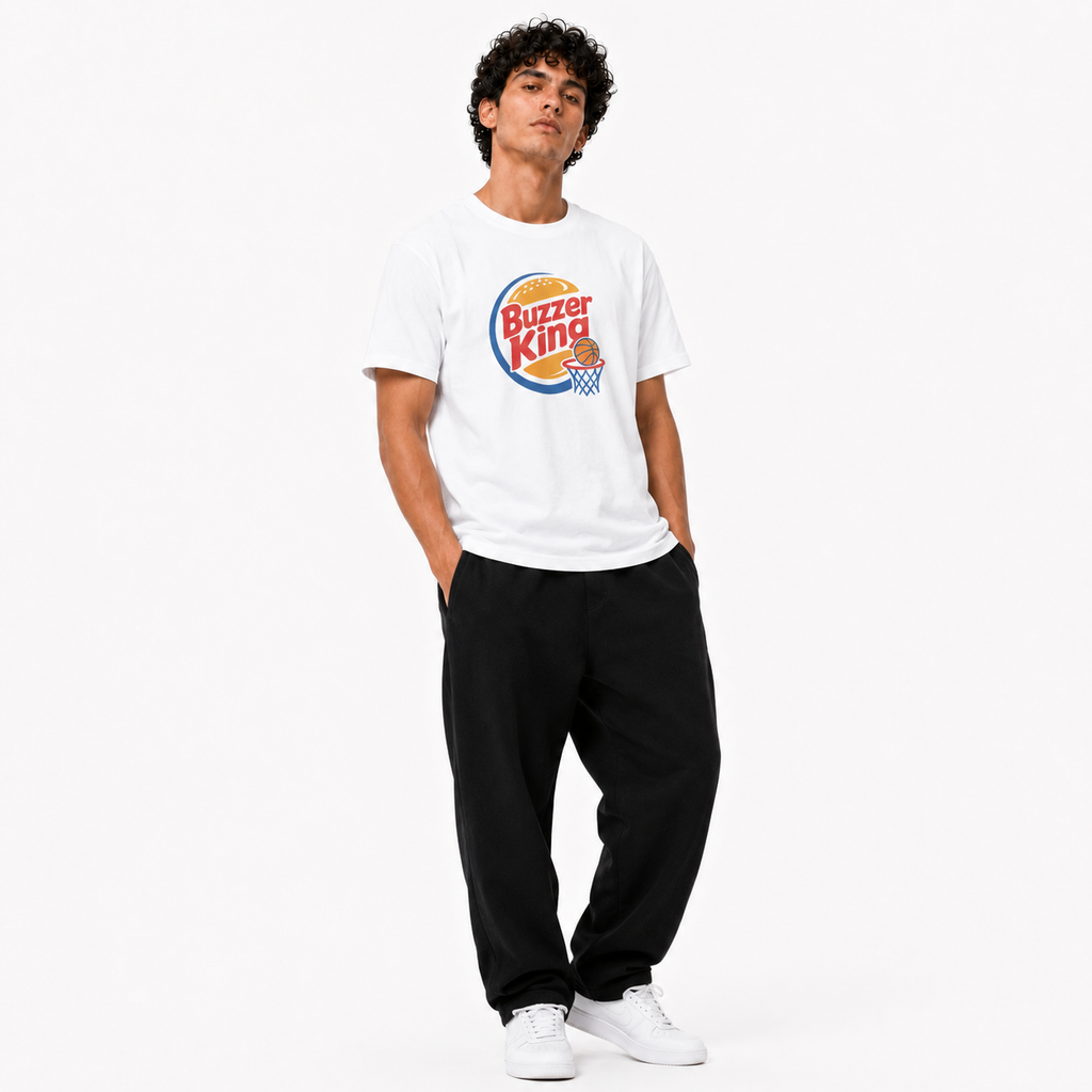 Buzzer King Basketball Graphic T-Shirt front graphic view