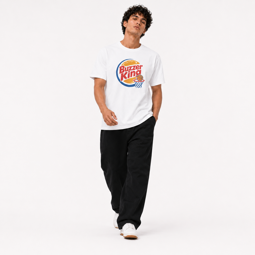 Buzzer King Basketball Graphic T-Shirt unisex streetwear fit