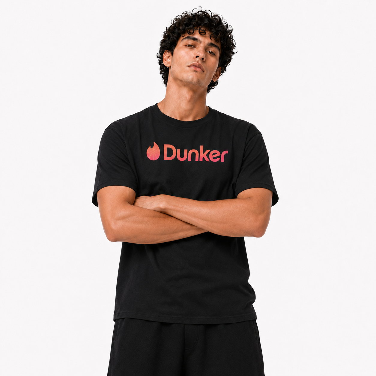 Dunker Basketball Graphic T-Shirt front graphic view