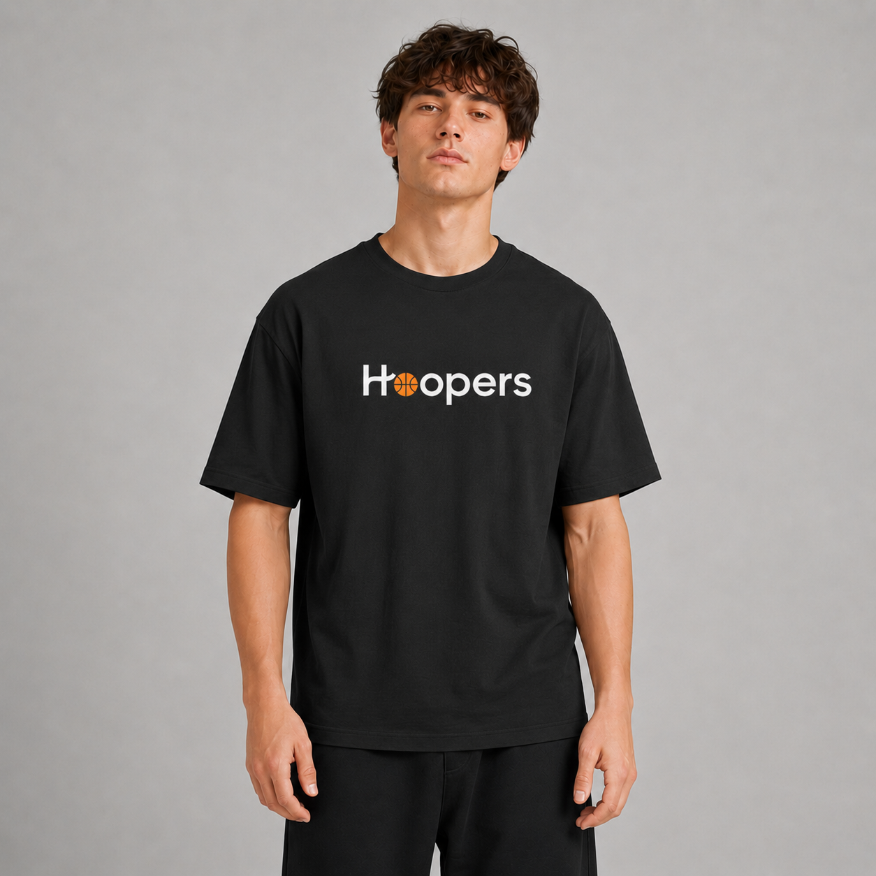 Hoopers Club Basketball Graphic T-Shirt lifestyle product image