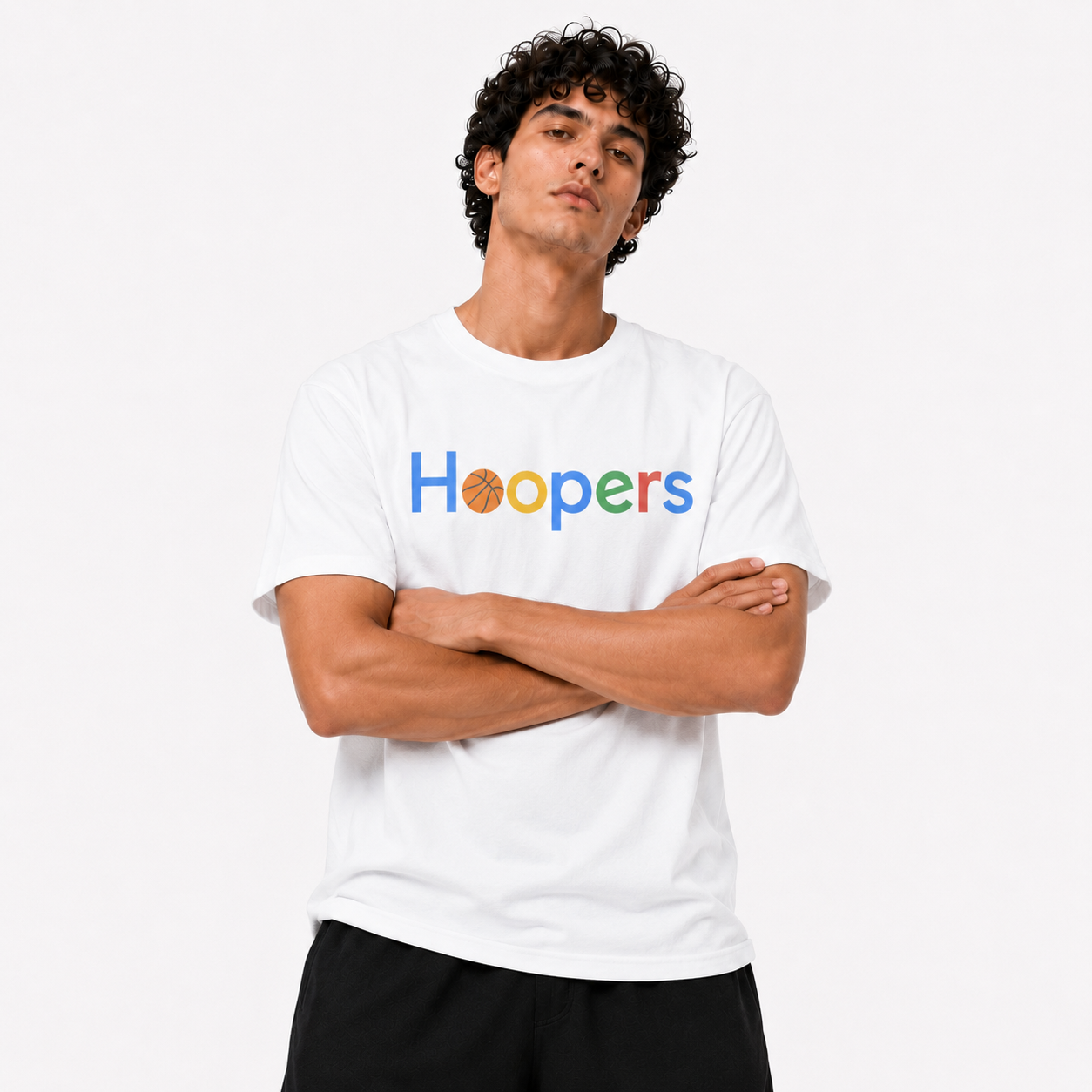 Hoopers Search Basketball Graphic T-Shirt graphic print detail