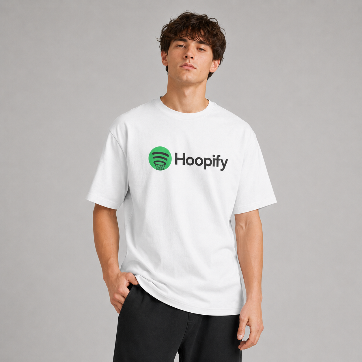 Hoopify Basketball Graphic T-Shirt model product image