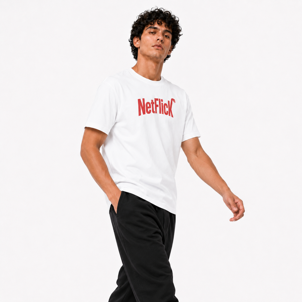 NetFlick Basketball Graphic T-Shirt alternate product view
