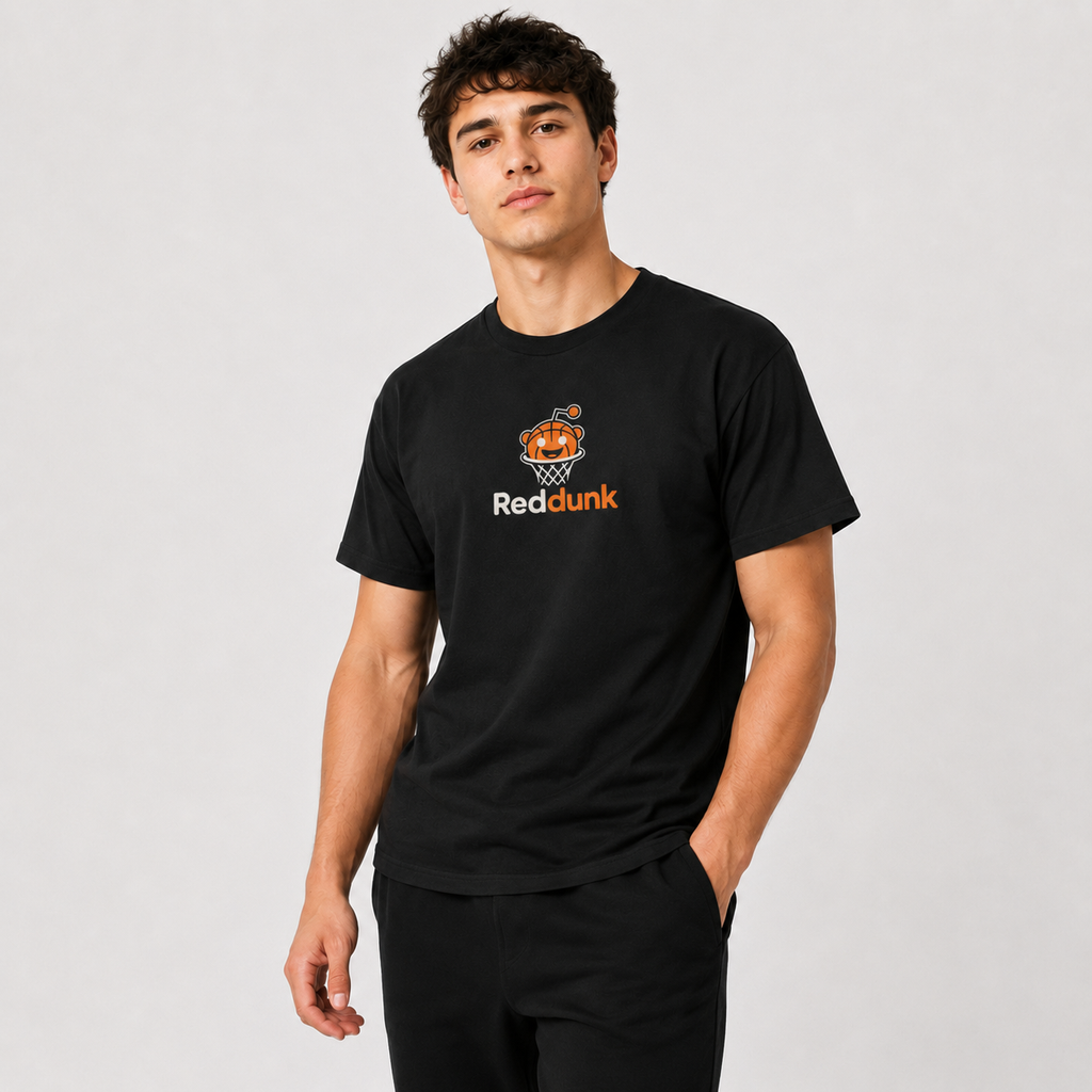 Red Dunk Basketball Graphic T-Shirt front graphic view