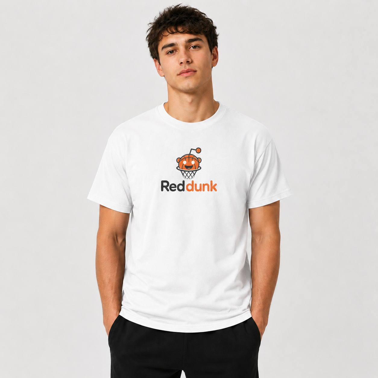 Red Dunk Basketball Graphic T-Shirt unisex streetwear fit