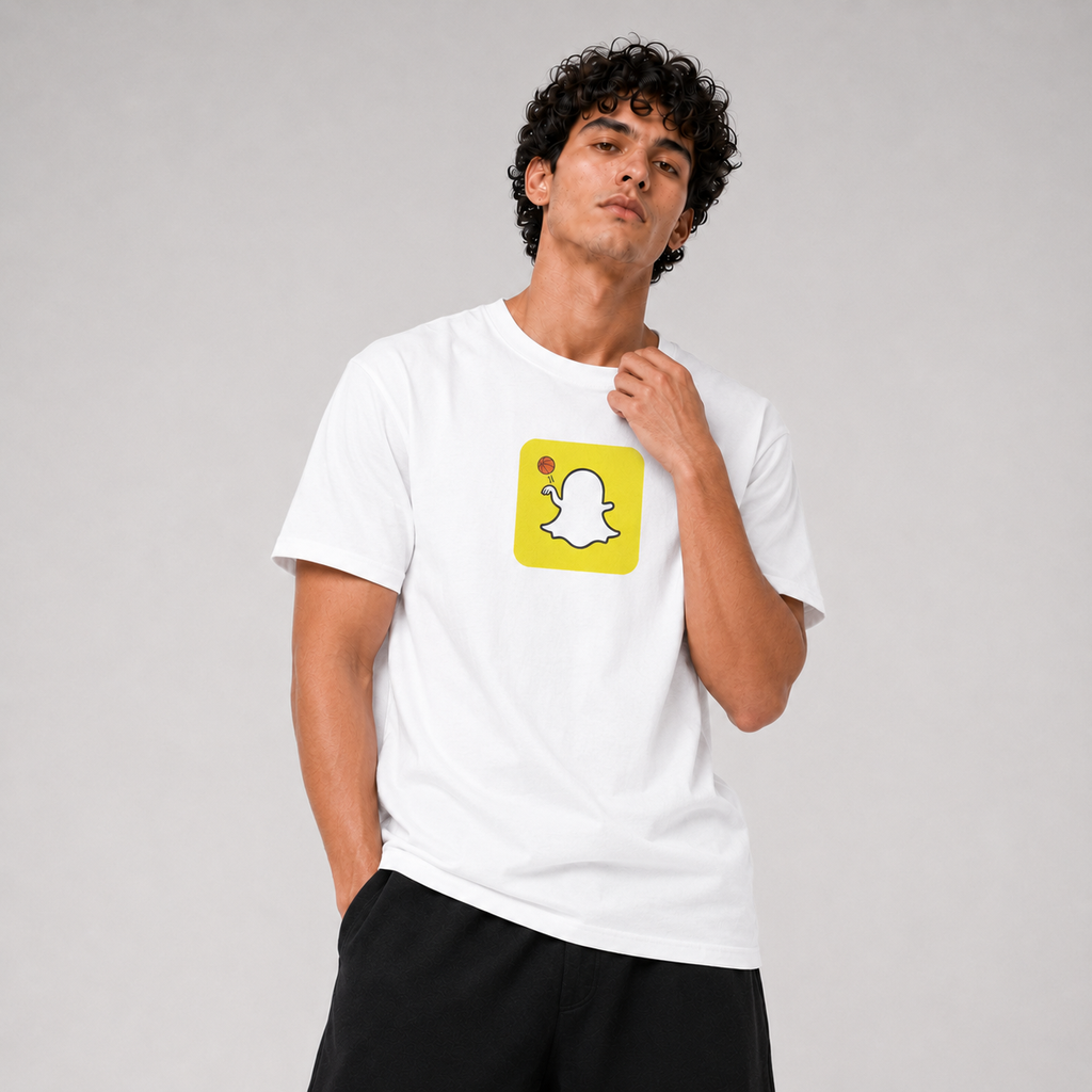 Stepback Ghost Basketball Graphic T-Shirt graphic print detail