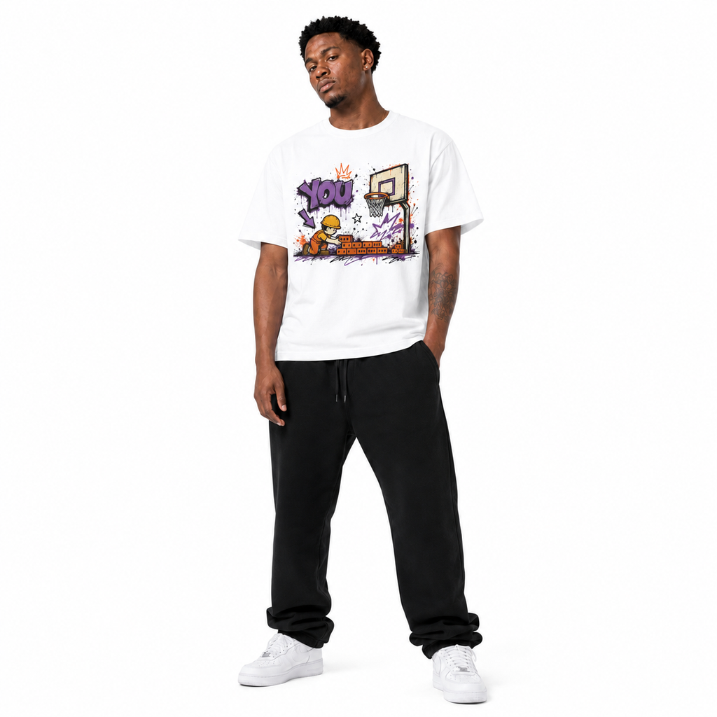Brick Layer T-Shirt on Brick City model in studio view two