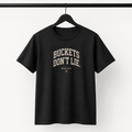 Buckets Don’t Lie T-Shirt by Brick City on a studio product mockup