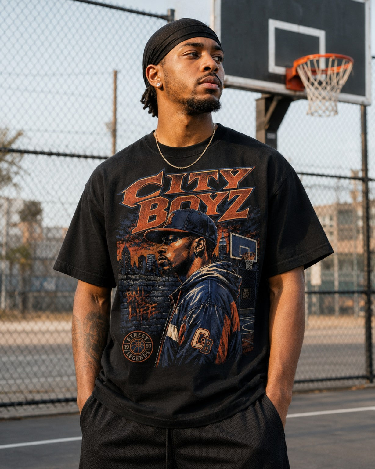 City Boyz Tee basketball lifestyle photo four