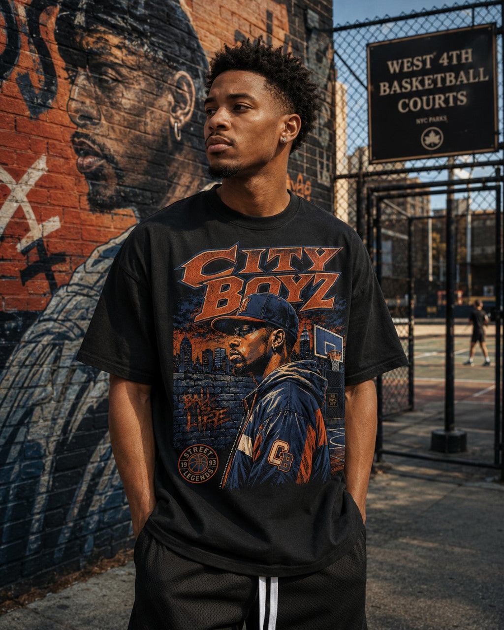 City Boyz Tee basketball lifestyle photo one