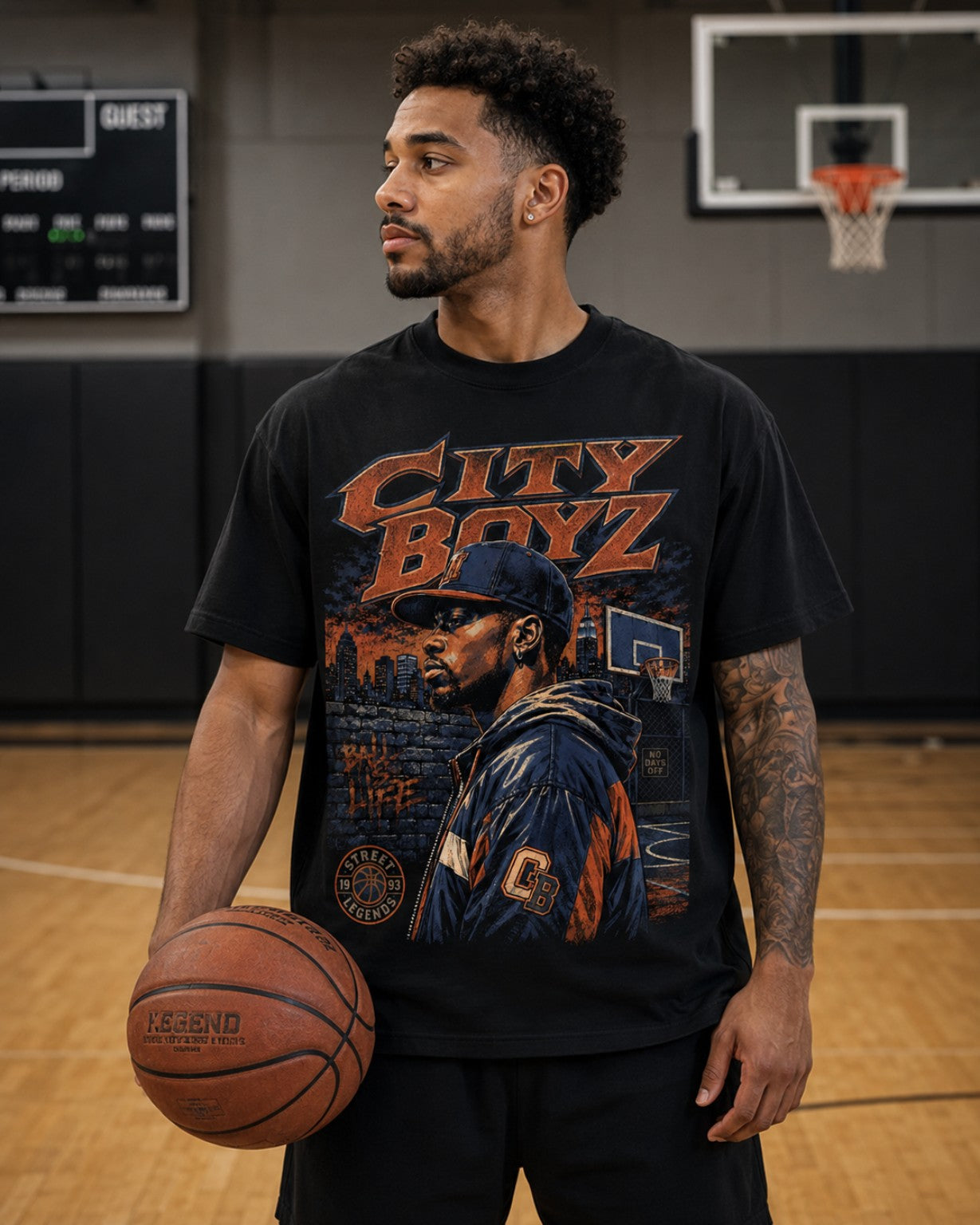 City Boyz Tee basketball lifestyle photo two