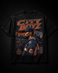 City Boyz Tee black t-shirt product mockup on dark background