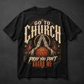 Can’t Guard Me Taunt Tee black t-shirt product mockup on dark background