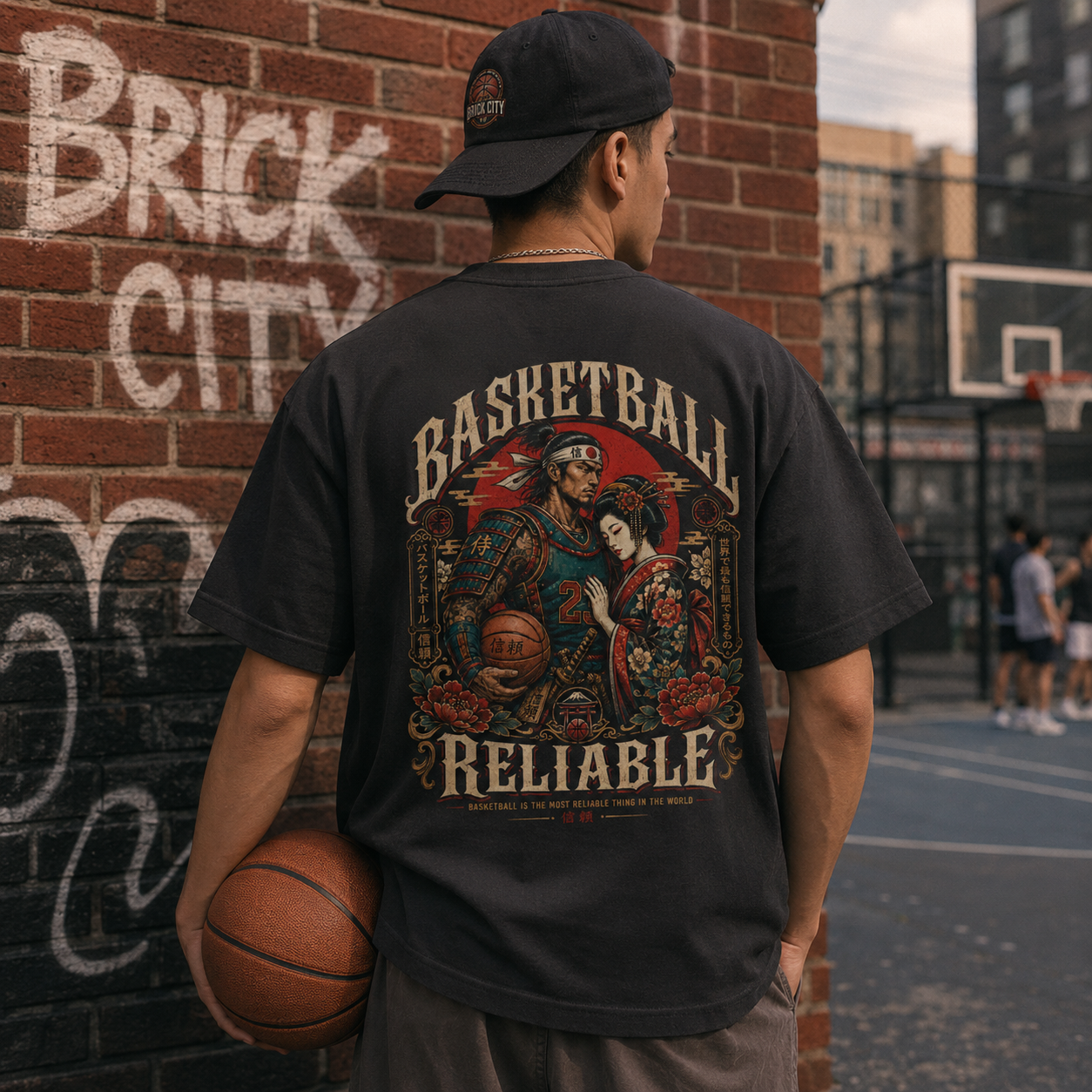 Good Old Reliable Tee oversized black basketball t-shirt urban lifestyle image