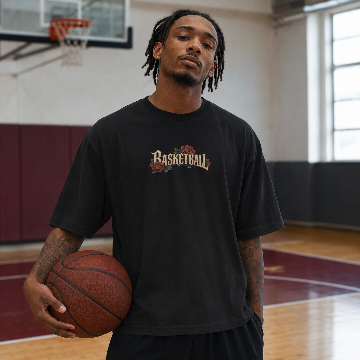 Good Old Reliable Tee anime-inspired basketball graphic tee lifestyle mockup