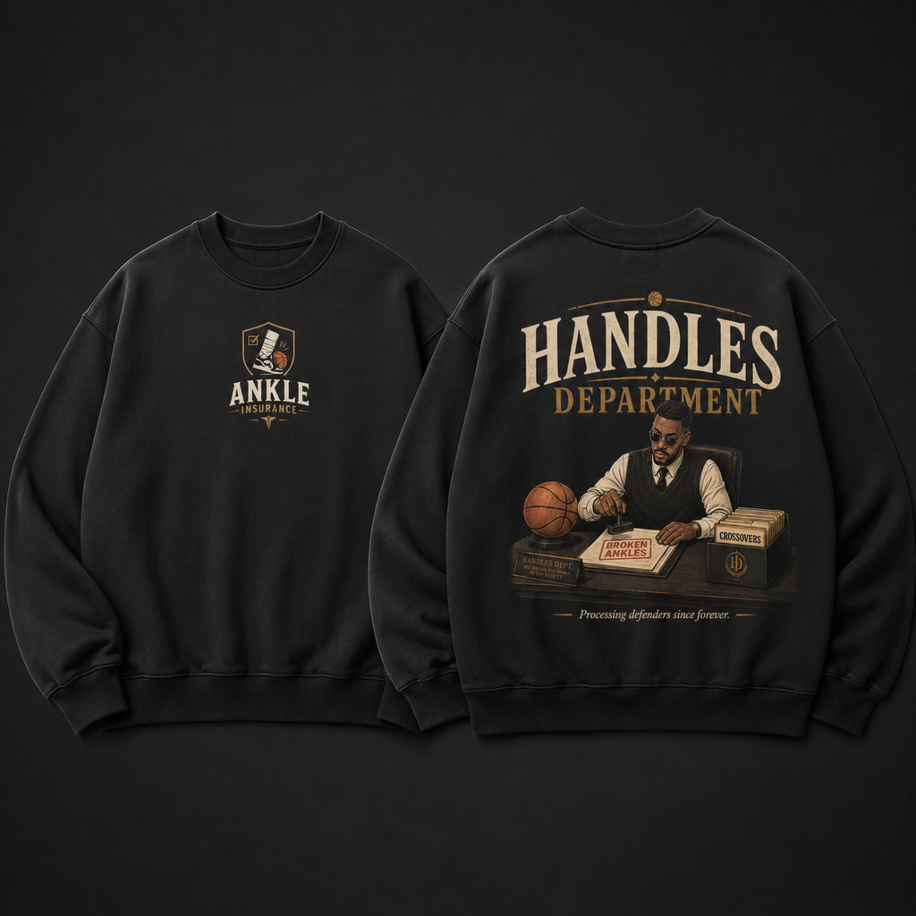 Handles Department Oversized Sweatshirt black front and back product mockup
