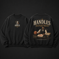 Handles Department Oversized Sweatshirt black front and back product mockup