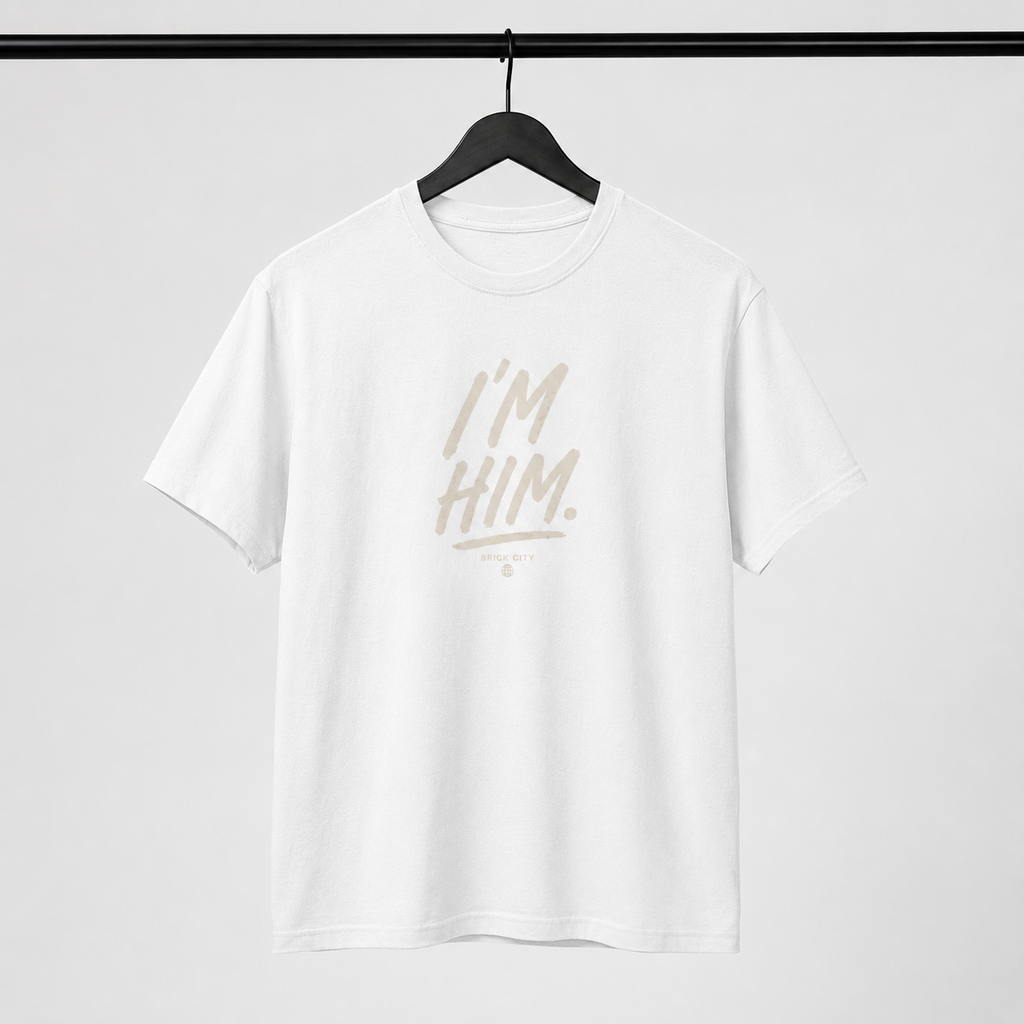 I’m Him T-Shirt on Brick City model in studio view one