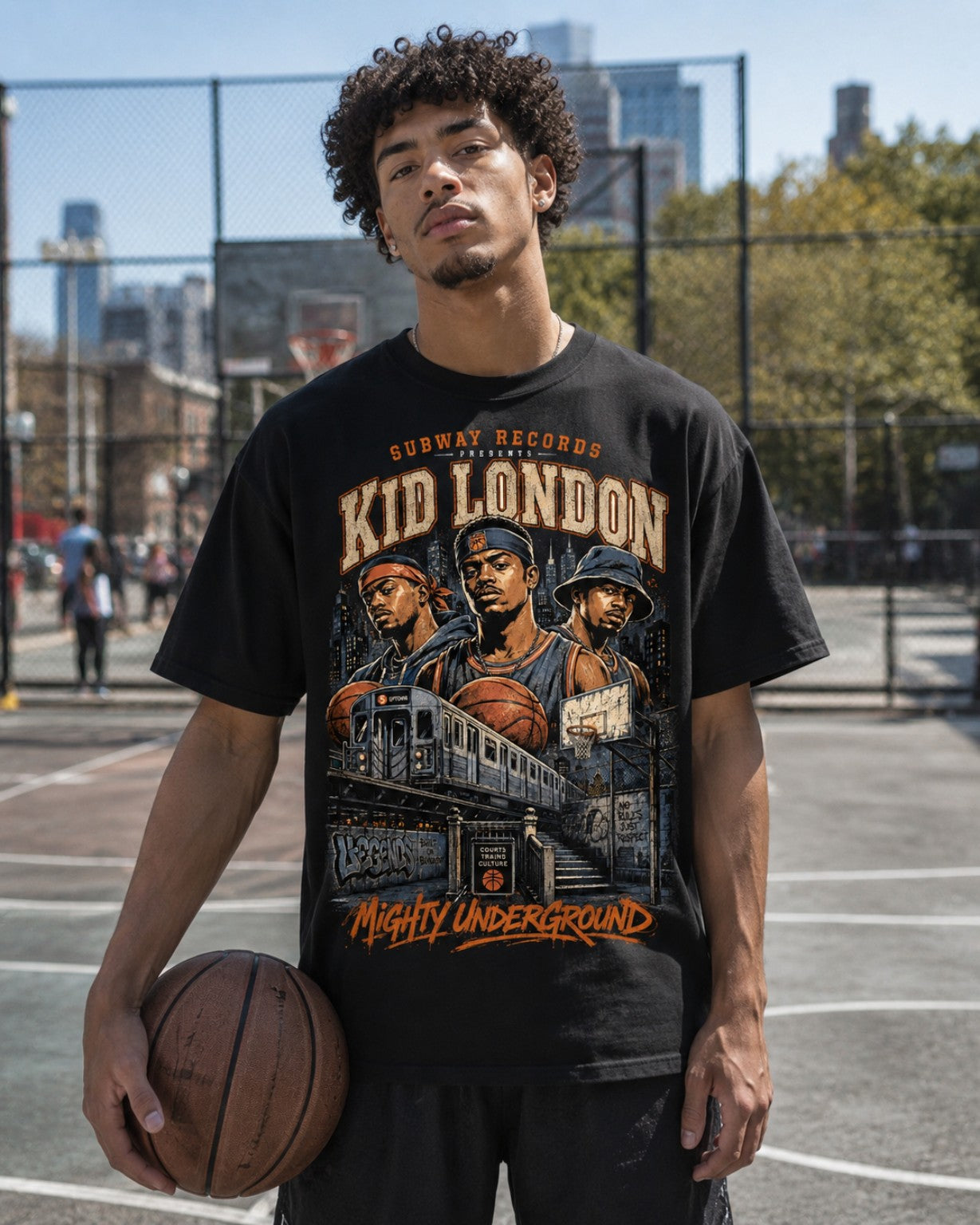 Kid London Tee basketball lifestyle photo three