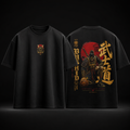 Respect The Game Tee black oversized Japanese basketball graphic t-shirt product mockup